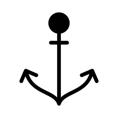 deniz glyph düz vektör simgesi