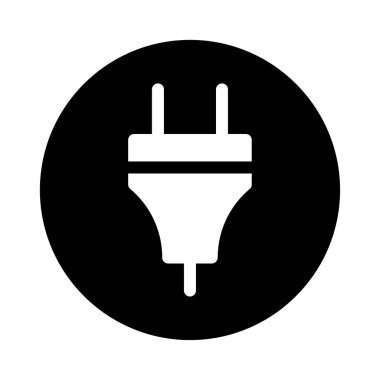 adaptör glyph düz vektör simgesi