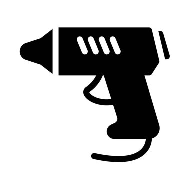 gun glyph düz vektör simgesi