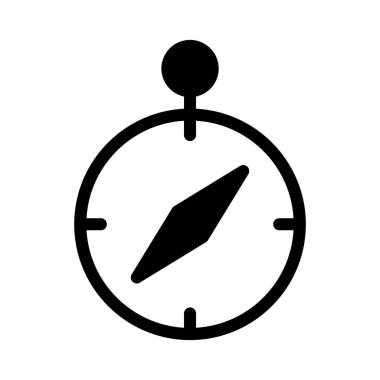 navigasyon glyph düz vektör simgesi