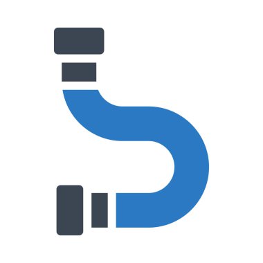 boru hattı glyph renk vektör simgesi