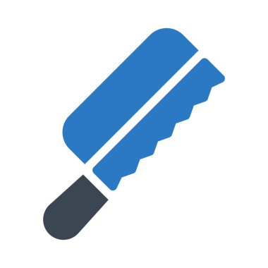 testere glyph renk vektör simgesi