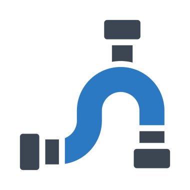boru hattı glyph renk vektör simgesi
