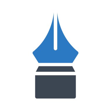 nib glyph renk vektör simgesi