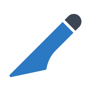 kesici glyph renk vektör simgesi