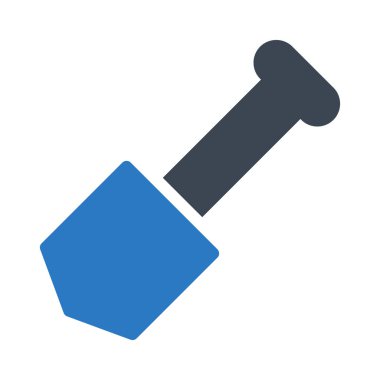 Spade glif renk vektör simgesi