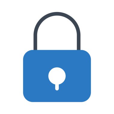 asma kilit glyph renk vektör simgesi