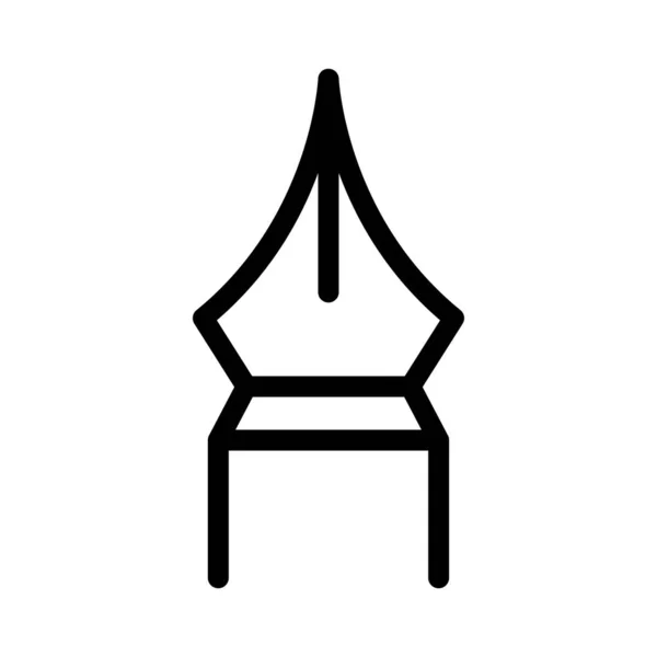Векторная Икона Линия Ниба — стоковый вектор