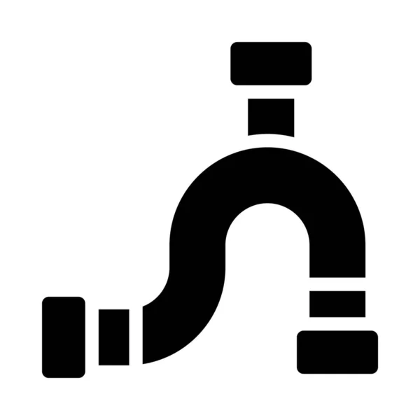 Pipeline Glyphen Flat Vektor Symbol — Stockvektor