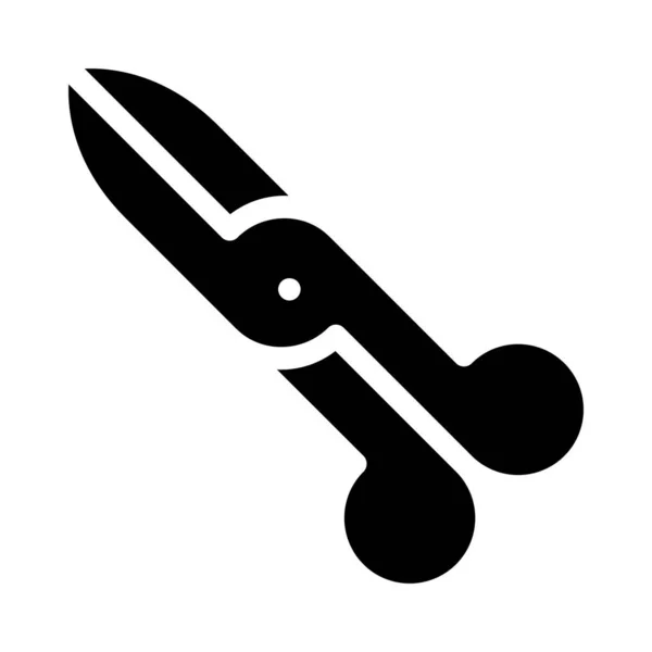 Cut Glyph Flat Vector Icon — Stock Vector
