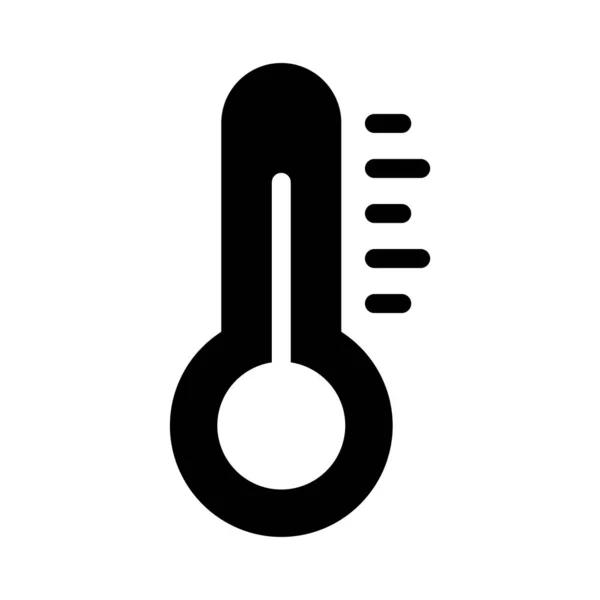 Temperatur Glyphen Flach Vektorsymbol — Stockvektor