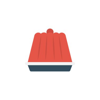 tatlı glyph düz vektör simgesi