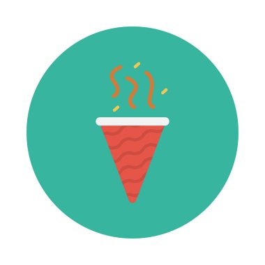 parti glyph düz vektör simgesi