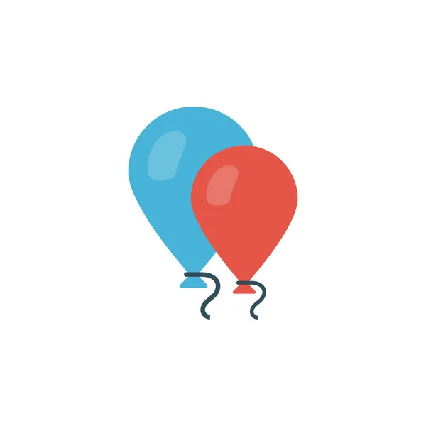 Ballon Glyph Plat Vector Pictogram — Stockvector