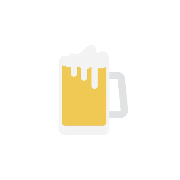 Alcool Glyphe Plat Vecteur Icône — Image vectorielle