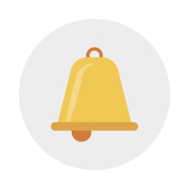 düz alarm glif simge vektör