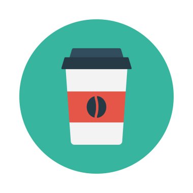 fincan glyph düz vektör simgesi