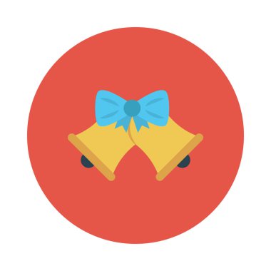 düz alarm glif simge vektör