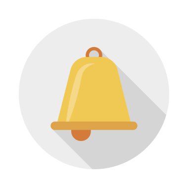 düz alarm glif simge vektör