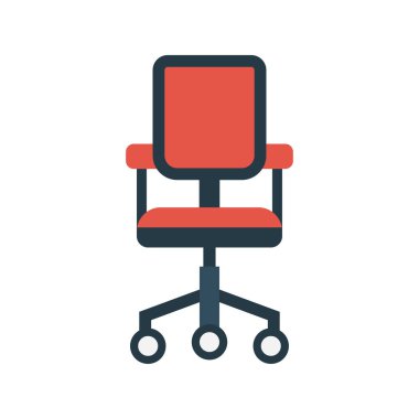 sandalye glyph düz vektör simgesi