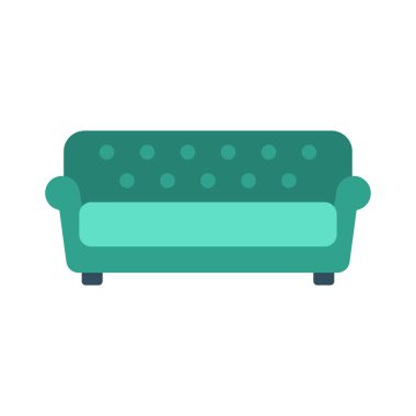 kanepe glyph düz vektör simgesi