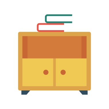 dolap glyph düz vektör simgesi