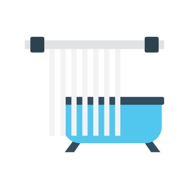 tub glyph düz vektör simgesi