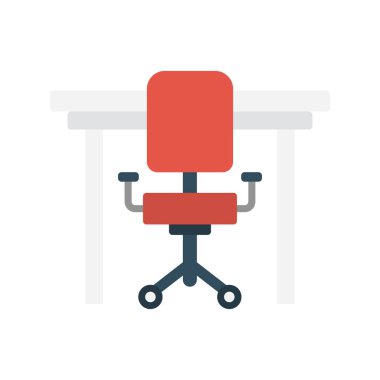 sandalye glyph düz vektör simgesi