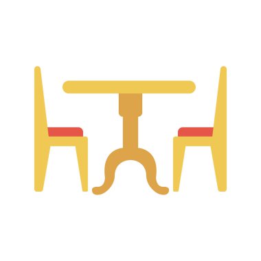 sandalye glyph düz vektör simgesi