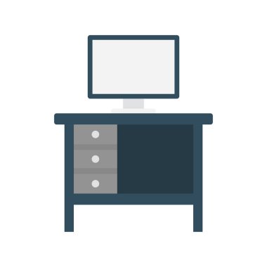 bilgisayar glif düz vektör simge