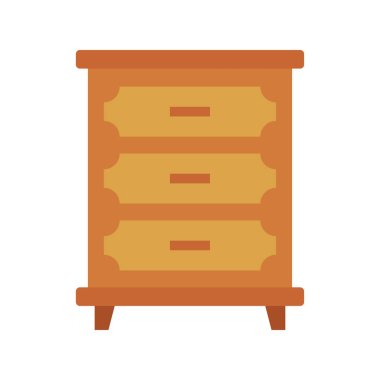 dolap glyph düz vektör simgesi