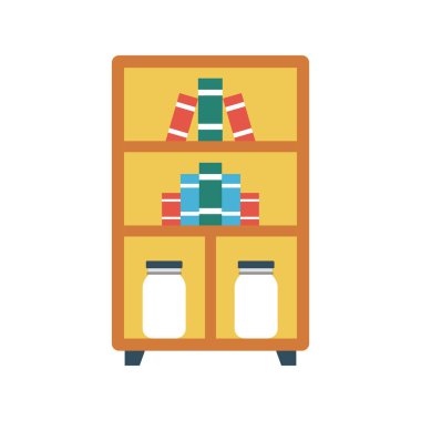 kütüphane glyph düz vektör simgesi