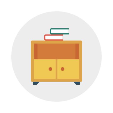 dolap glyph düz vektör simgesi