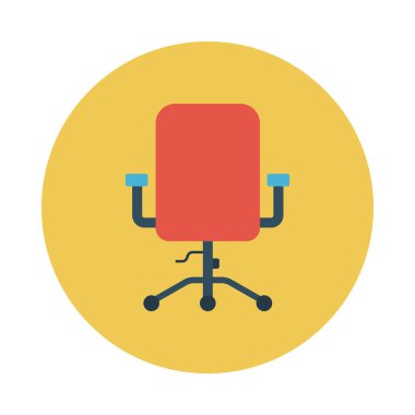 koltuk glyph düz vektör simgesi