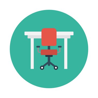 sandalye glyph düz vektör simgesi