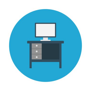 bilgisayar glif düz vektör simge