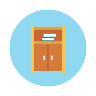 dolap glyph düz vektör simgesi