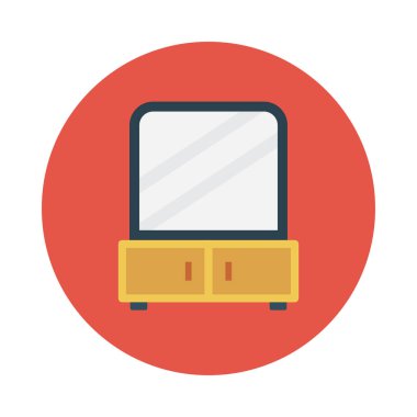 ayna glyph düz vektör simgesi