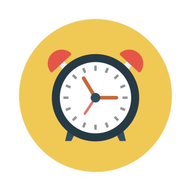 düz saat glif simge vektör