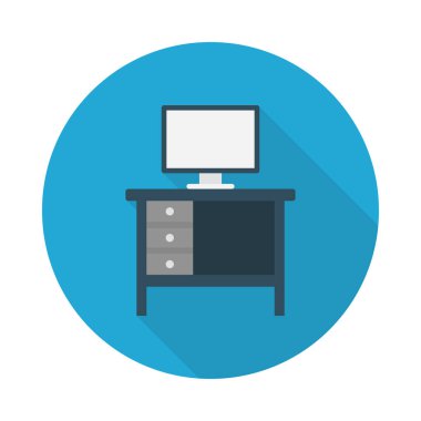 bilgisayar glif düz vektör simge