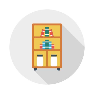 kütüphane glyph düz vektör simgesi