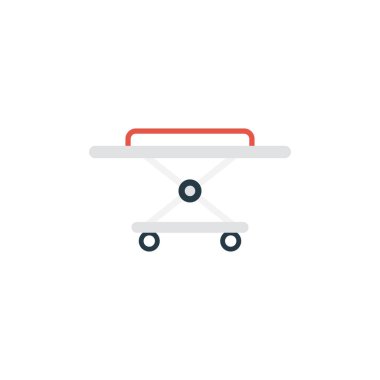 yatak glyph düz vektör simgesi