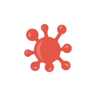 bakteri glyph düz vektör simgesi