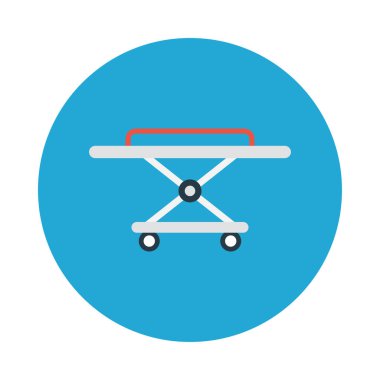 yatak glyph düz vektör simgesi