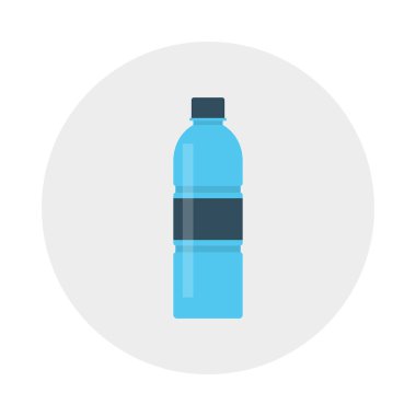 düz içmek glif simge vektör