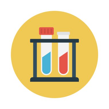 tüp glyph düz vektör simgesi