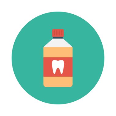 Düz diş glif simge vektör