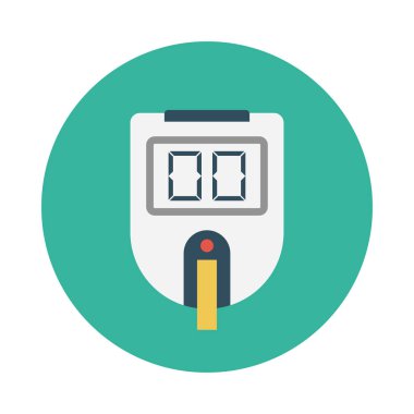 makine glif düz vektör simgesi