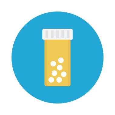 tüp glyph düz vektör simgesi