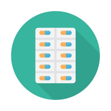 pills glyph düz vektör simgesi